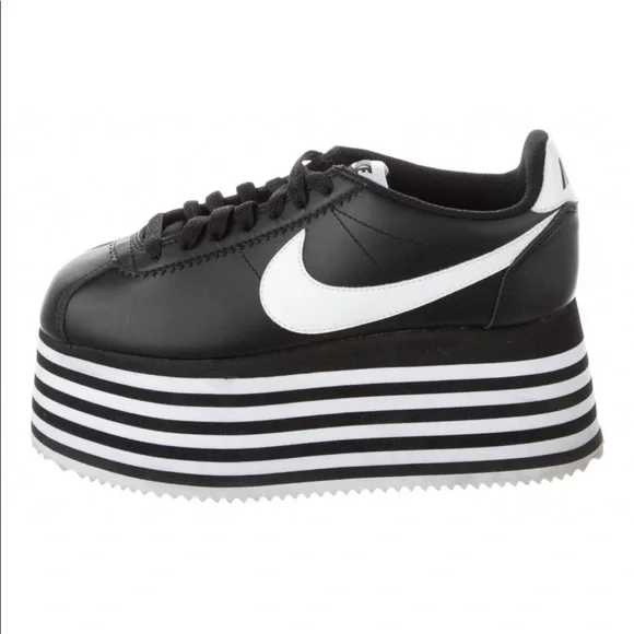 SOLD Comme des Garçons x Nike Platform Cortez Black 8 US, 39 EU - Picture 2 of 11